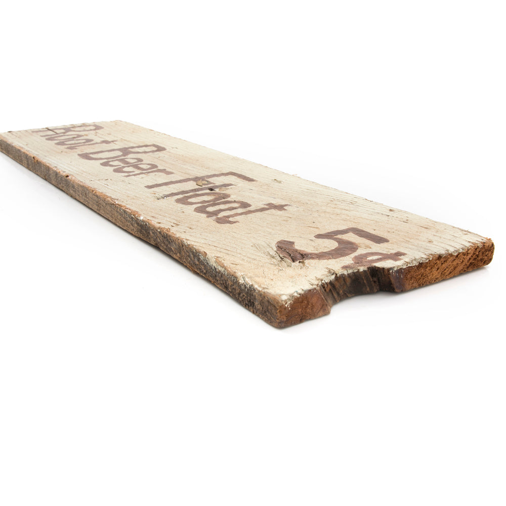Wood Root Beer Float Sign (A+D)