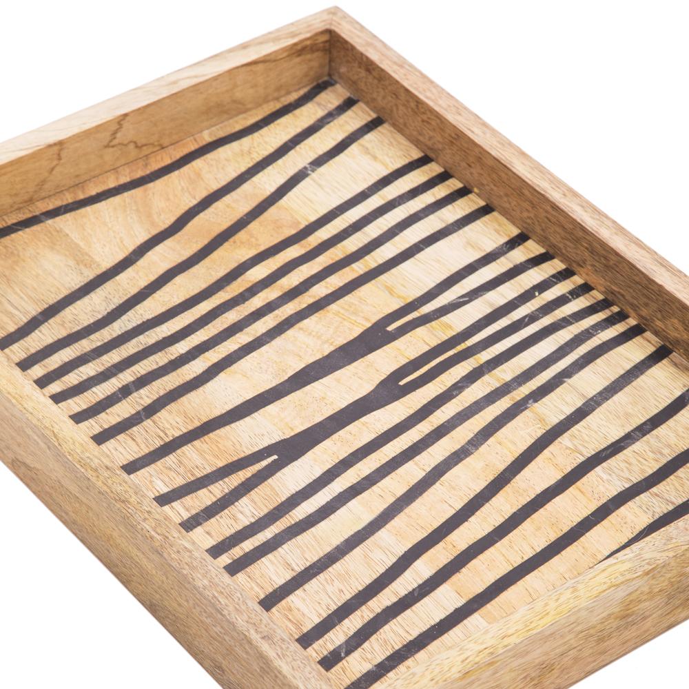 Wood Light Tray with Zebra Stripe (A+D)