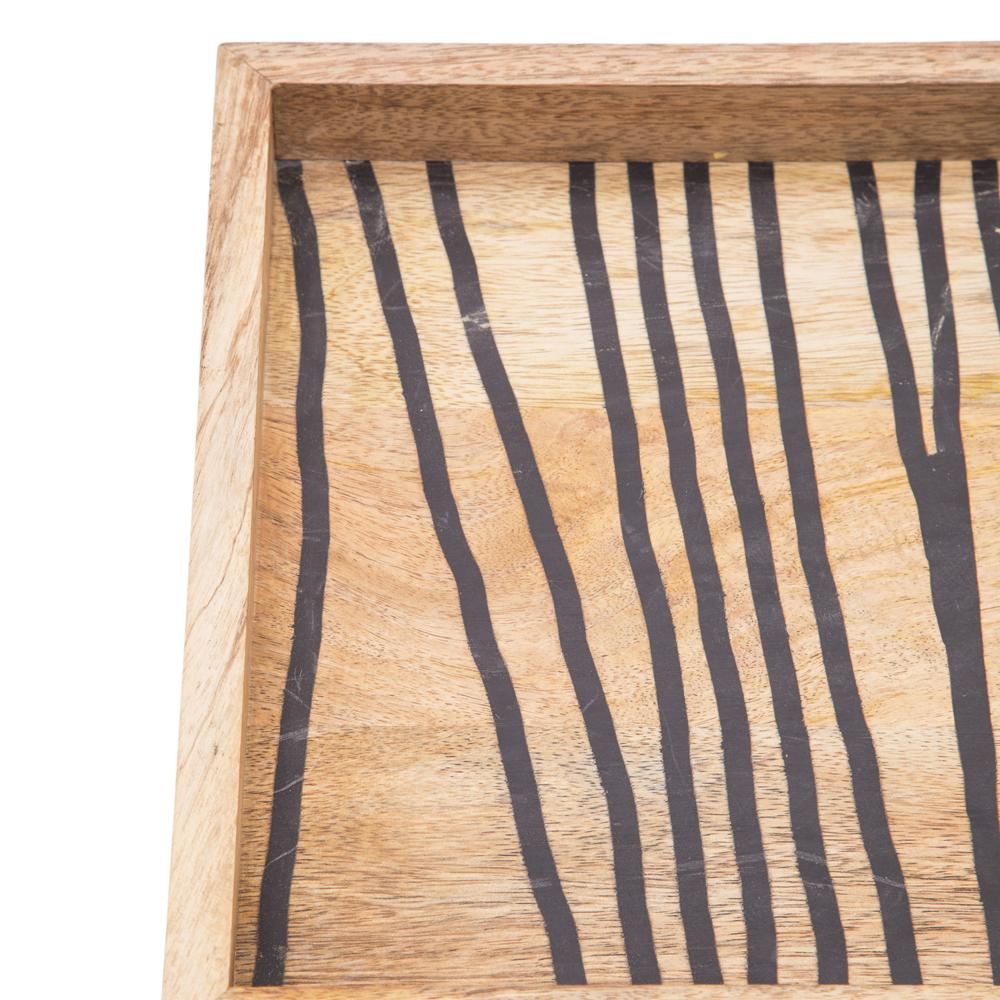 Wood Light Tray with Zebra Stripe (A+D)