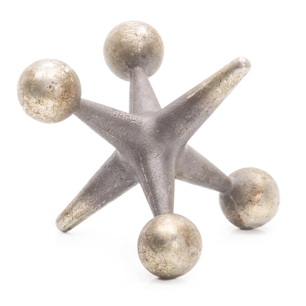 Silver Metal Jack Sculpture (A+D)