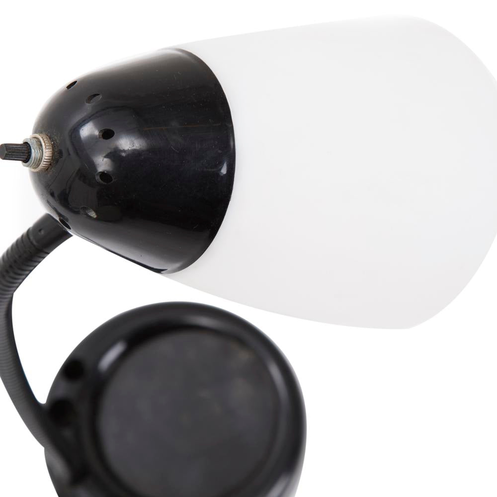 Black & White Plastic Desk Lamp