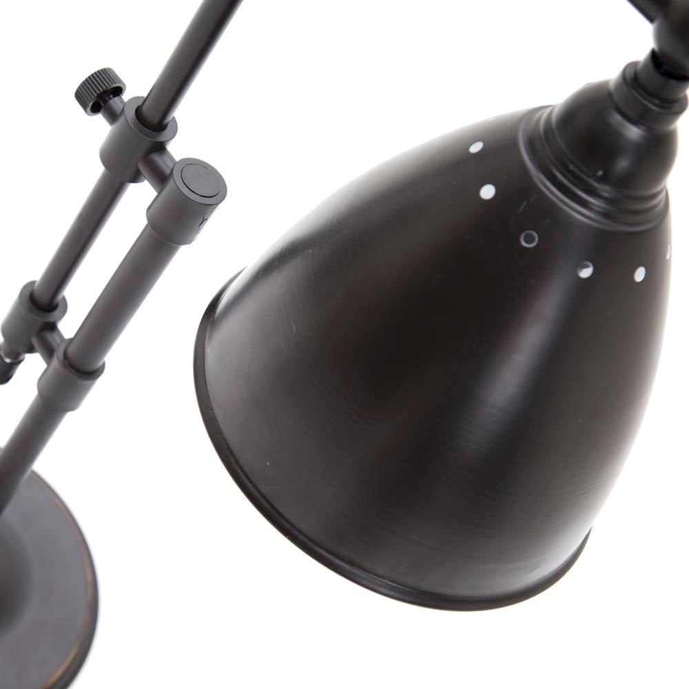 Black Metal Desk Lamp with Knobs