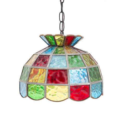 Colorful Stained Glass Hanging Pendant Lamp