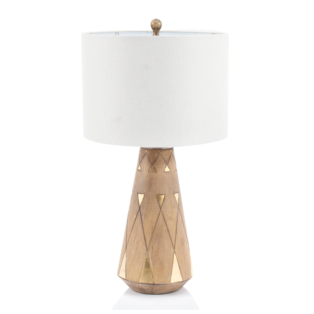 Primitive Wood Table Lamp