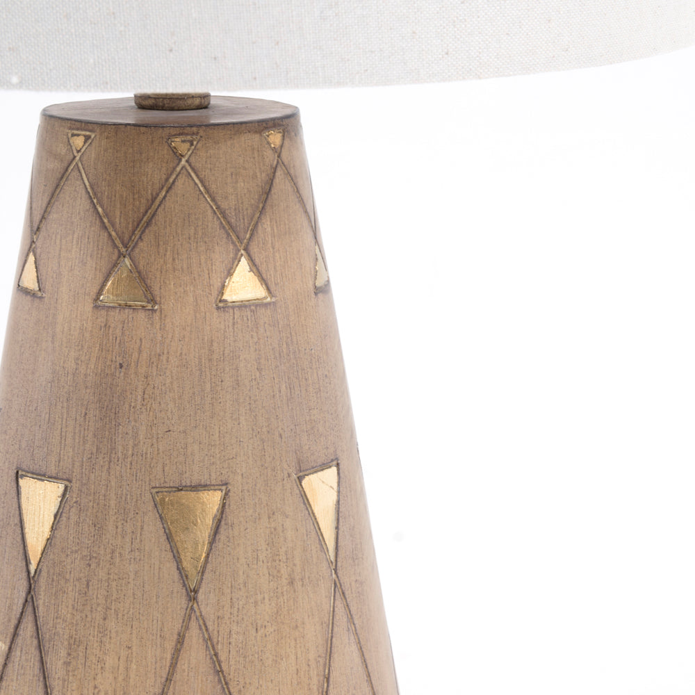 Primitive Wood Table Lamp
