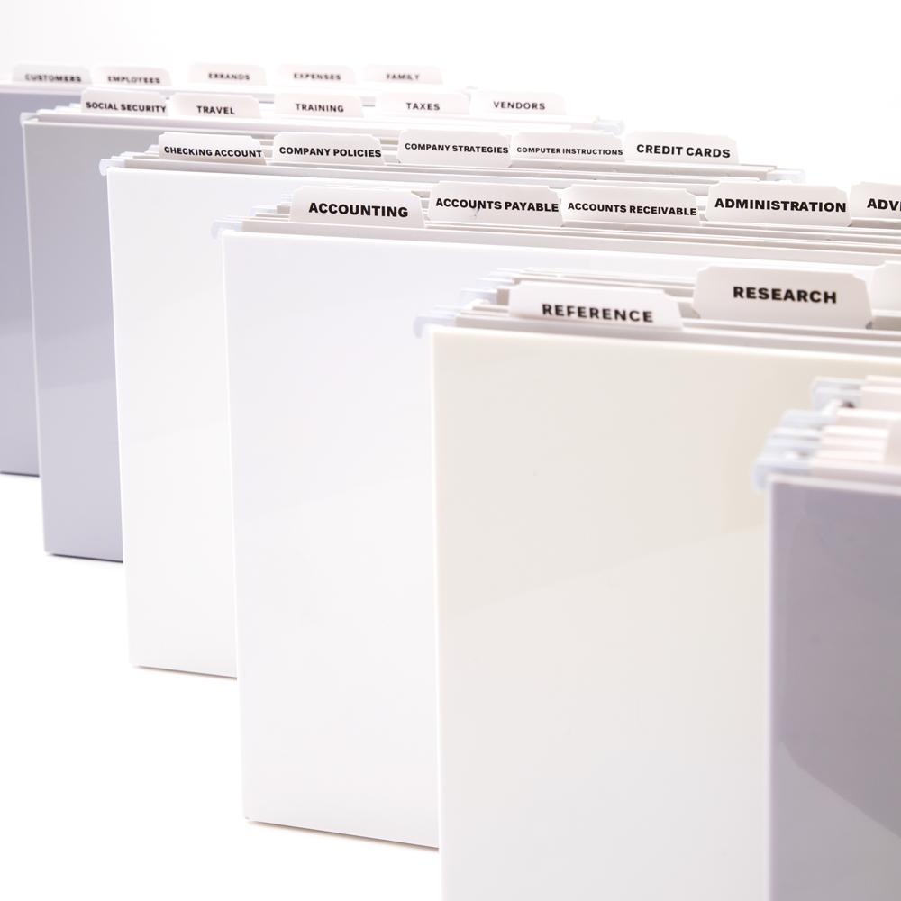 White/Grey Plastic File Folder