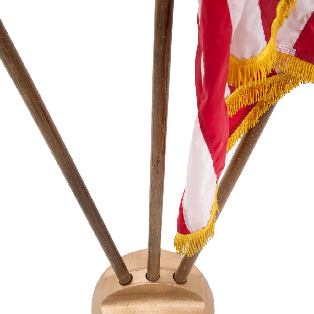 American and California State Flag Stand