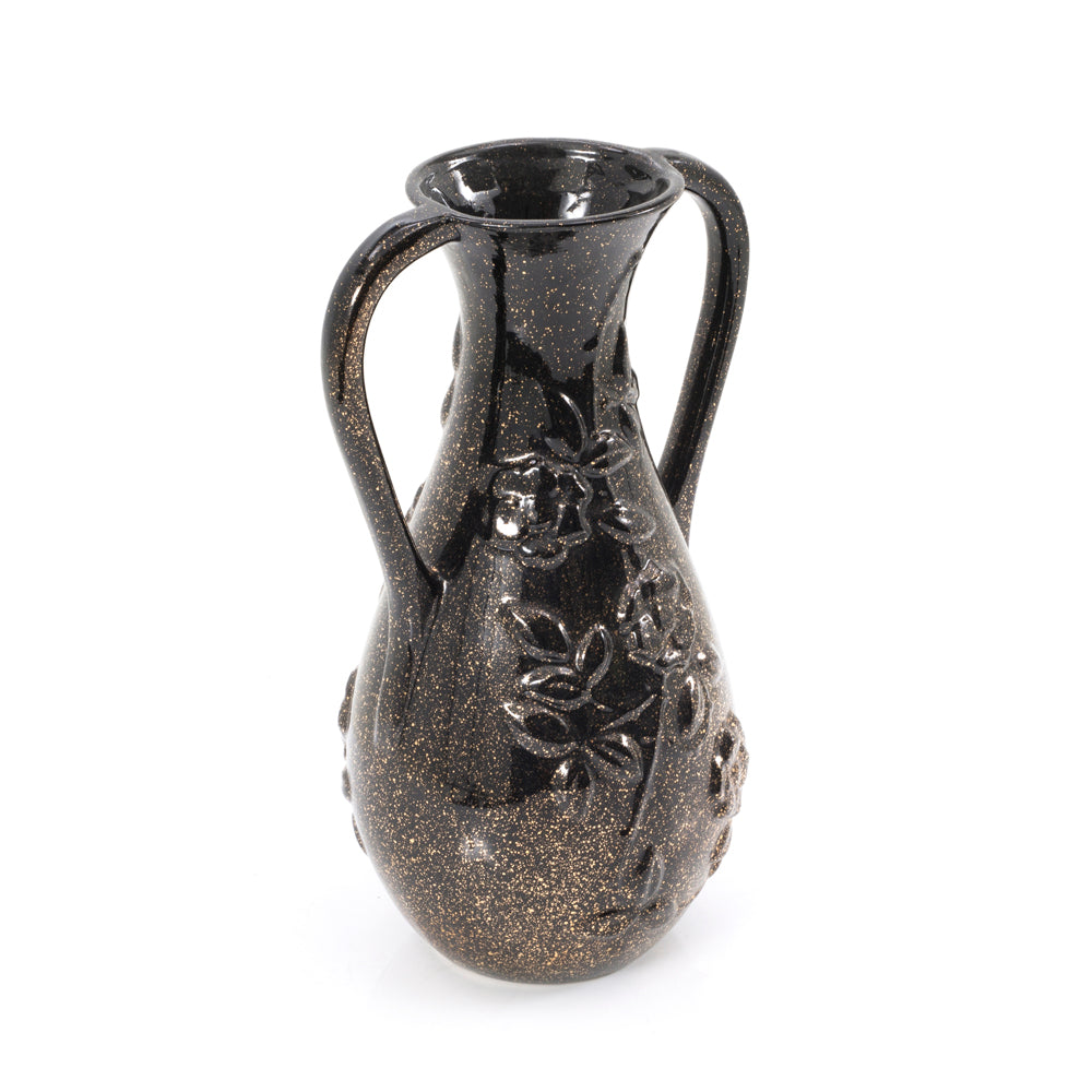 Black Speckle Glaze Amphora Vase
