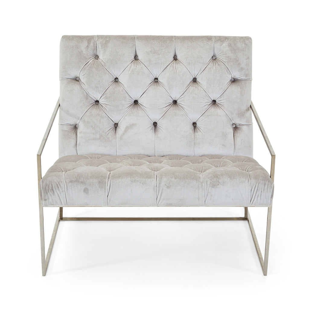 Lawson Fenning Tufted Chair - Light Grey