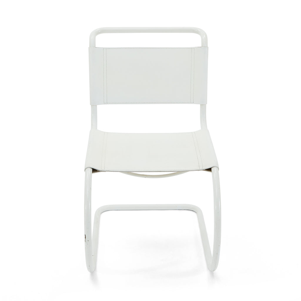 White MR Armless Cantilever Chair