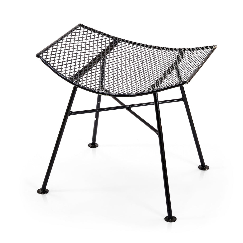 Black Woodard Mesh Outdoor Ottoman