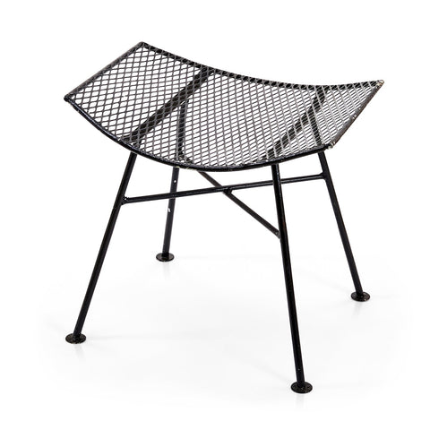 Black Woodard Mesh Outdoor Ottoman