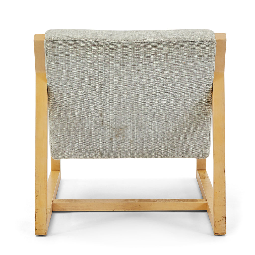 Modern Grey and Light Wood Lounge Chair
