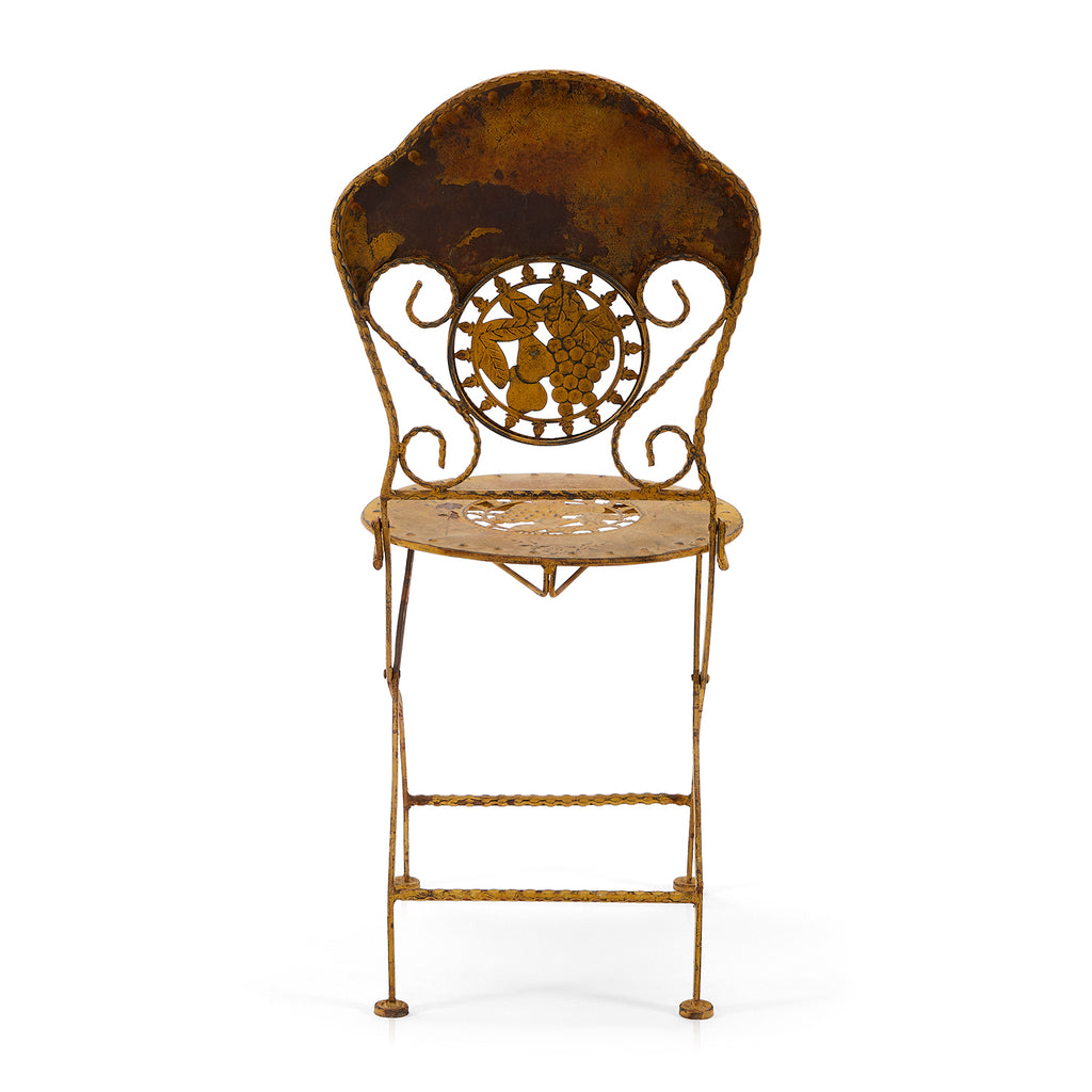Brass Rustic Folding Side Chair