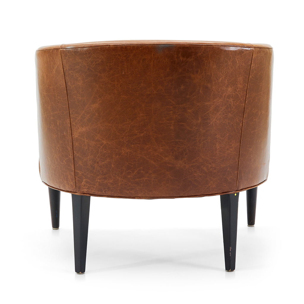 Brown Leather Fleming Lounge Chair