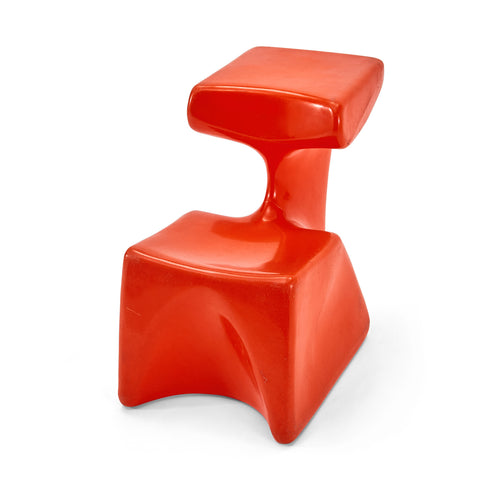 Orange Plastic Zocker Children's Chair