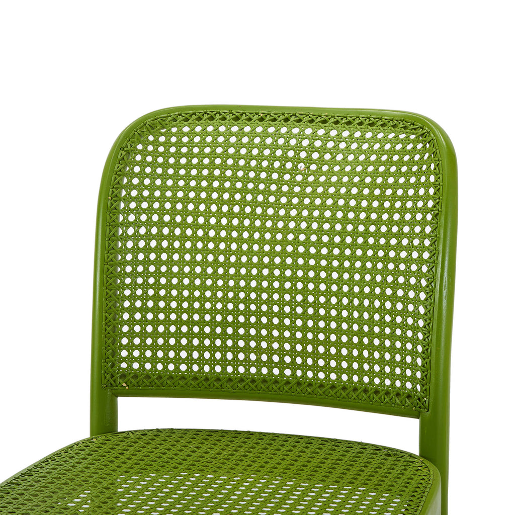 Cane Back Chair - Green