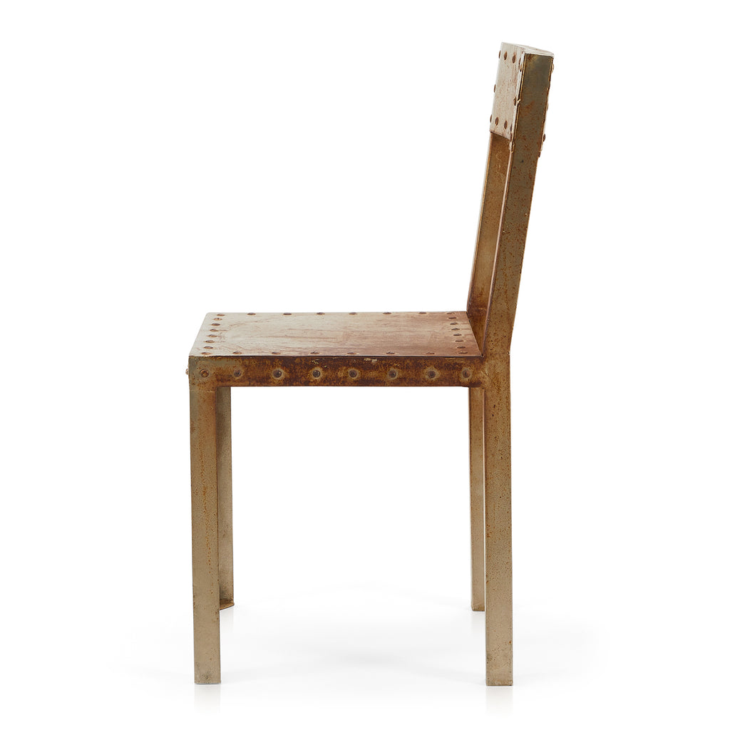Rust Metal Rivet Chair