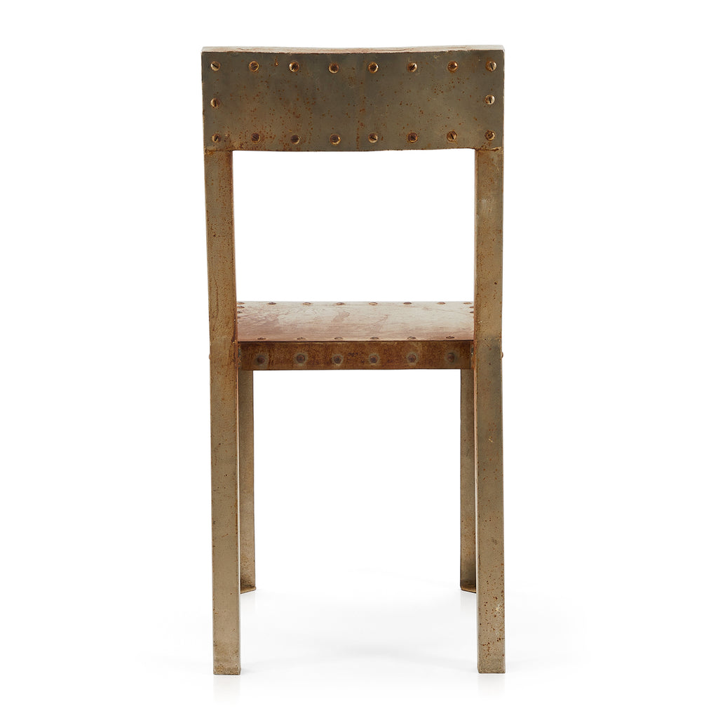 Rust Metal Rivet Chair