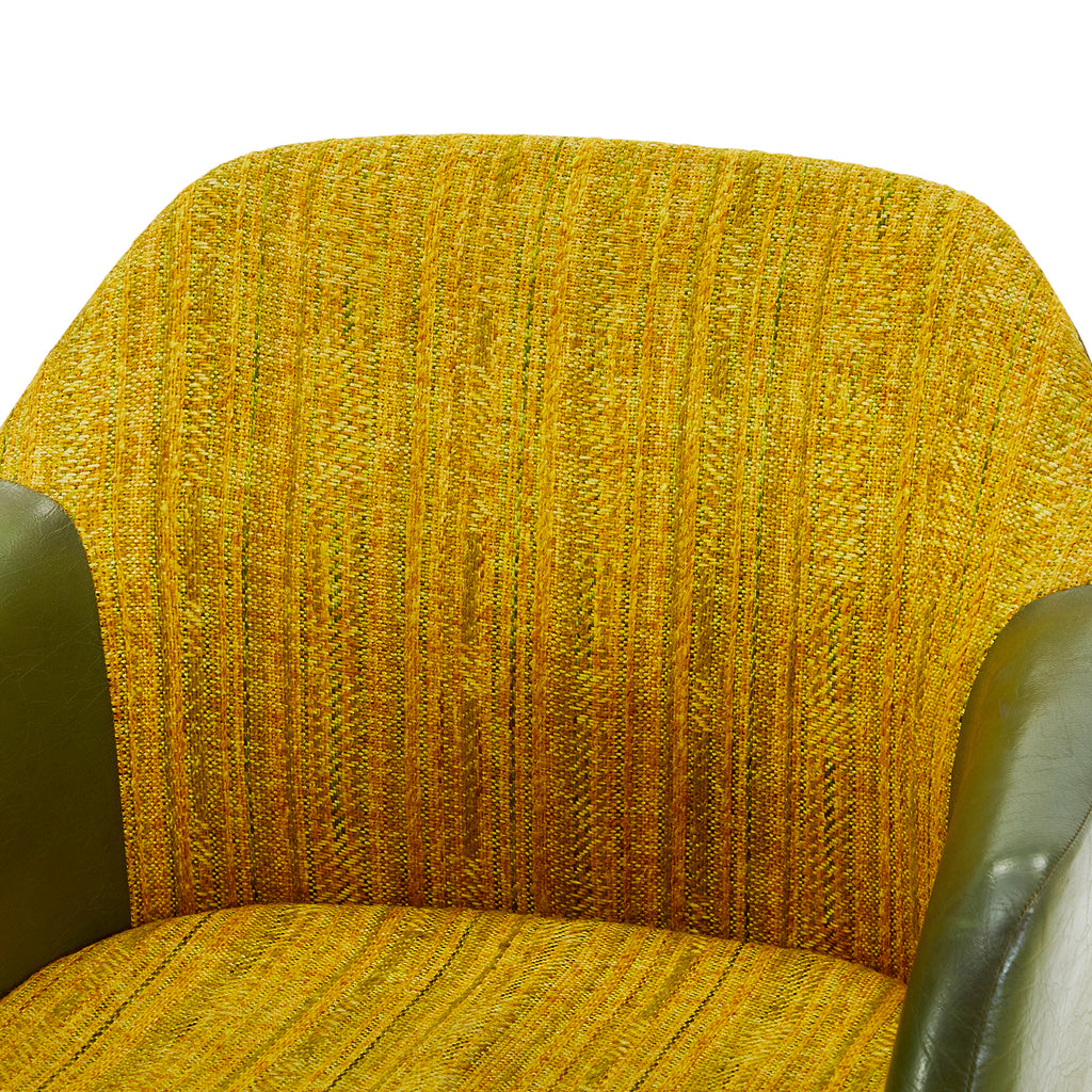 Yellow & Green Rolling Arm Chair