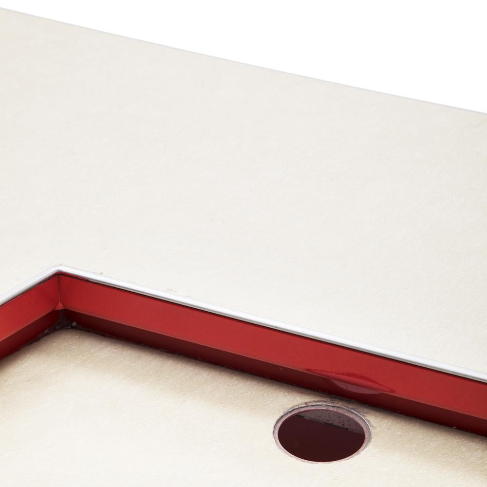 Red Tanker Desk w 2 Levels
