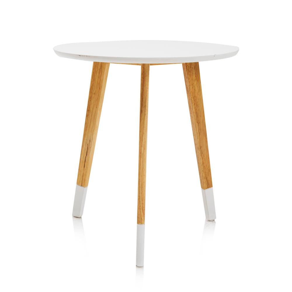 White Dipped End Table