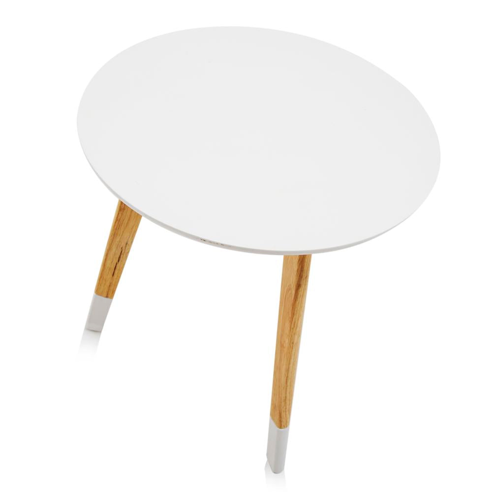 White Dipped End Table