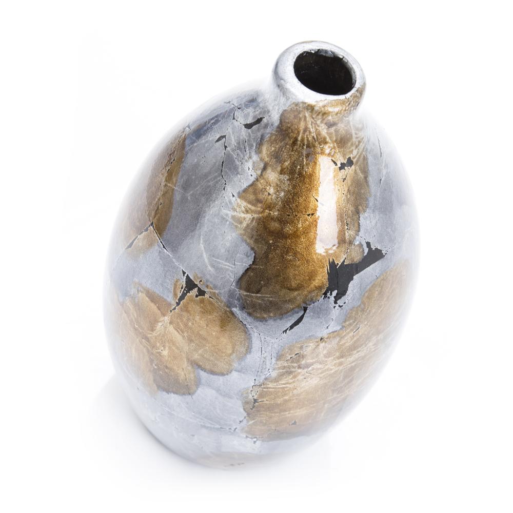 Silver & Gold Leafed Vase