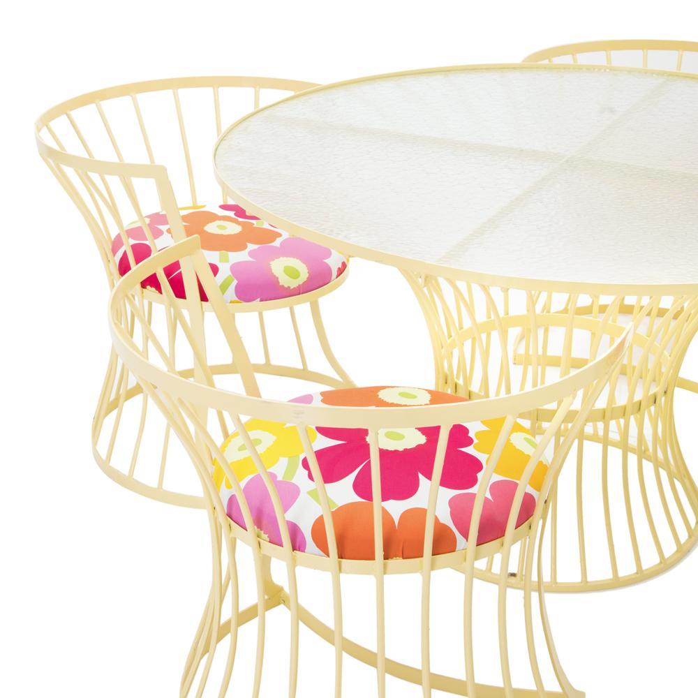 Yellow Wire Patio Dining Table