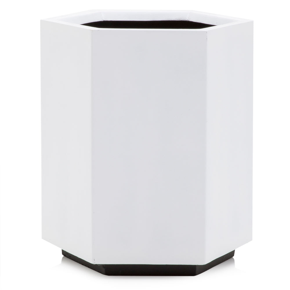 Large White Hexagon Planter