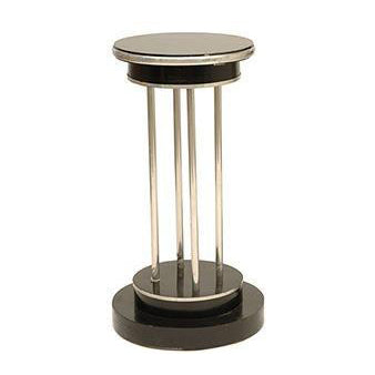 Black & Chrome Deco Pedestal