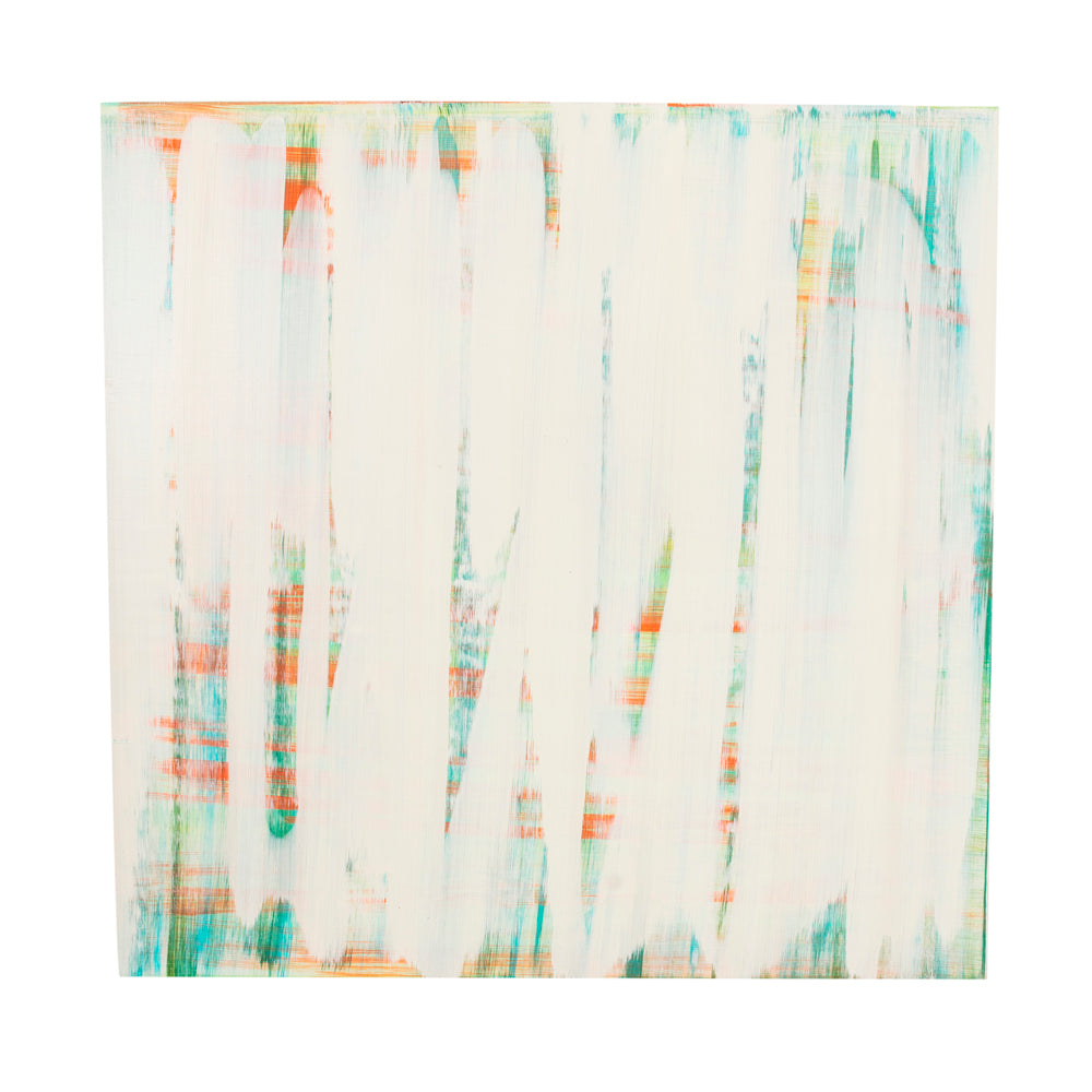 1053 (A+D) Ivory Stripes Blue Abstract (30" x 30")