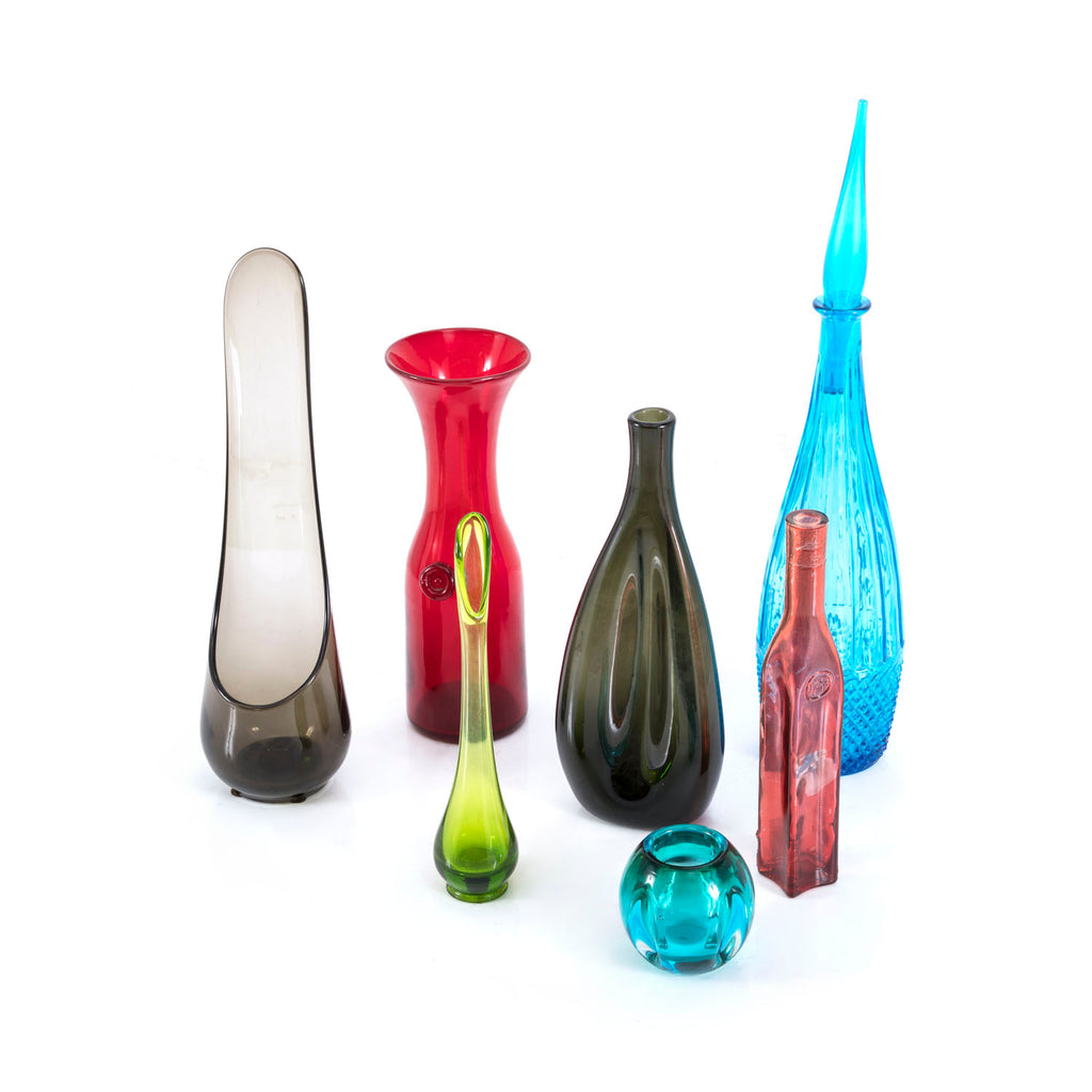Melted Grey Glass Vase