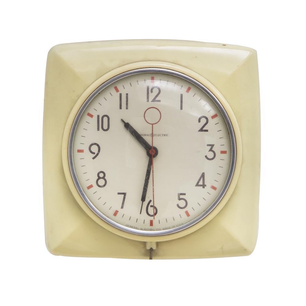 Tan Square Clock