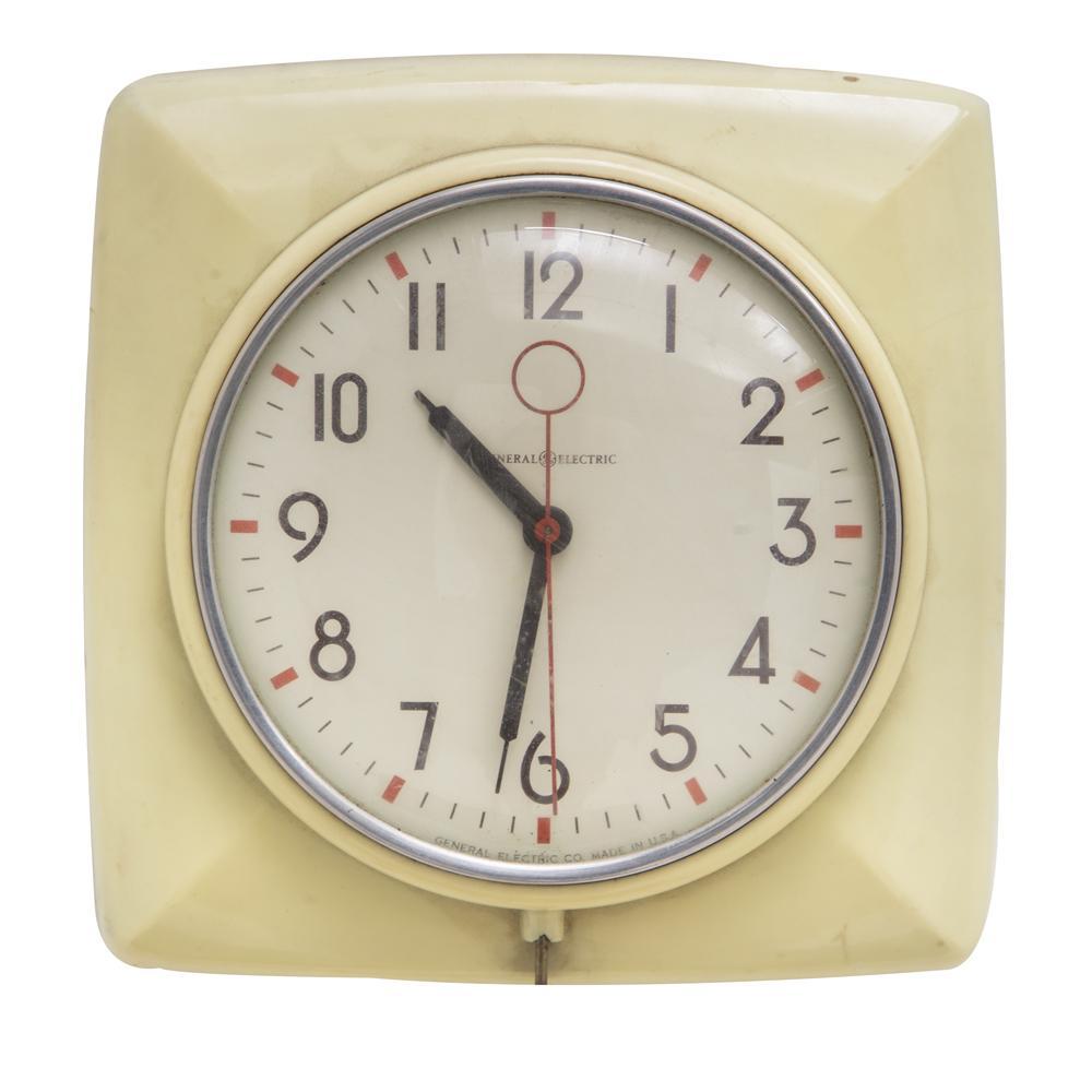 Tan Square Clock