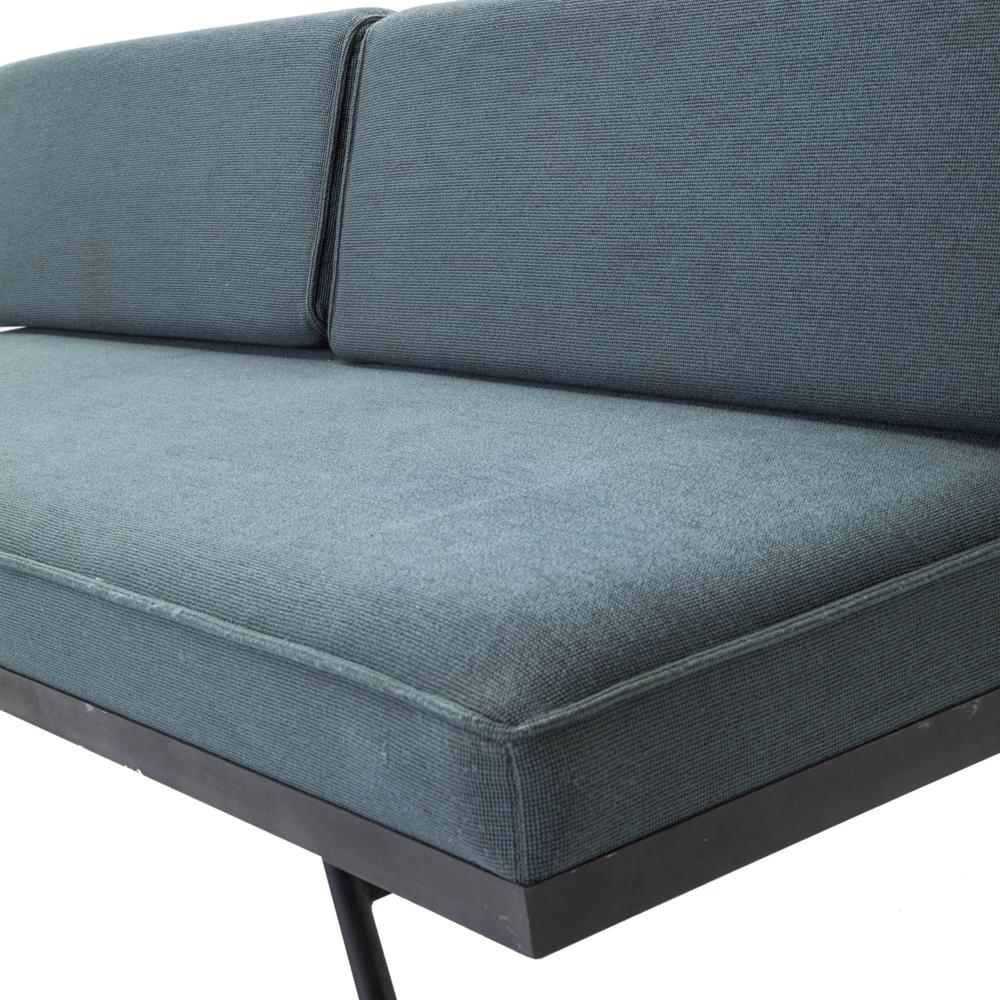Daybed with Attached Side Table - Blue