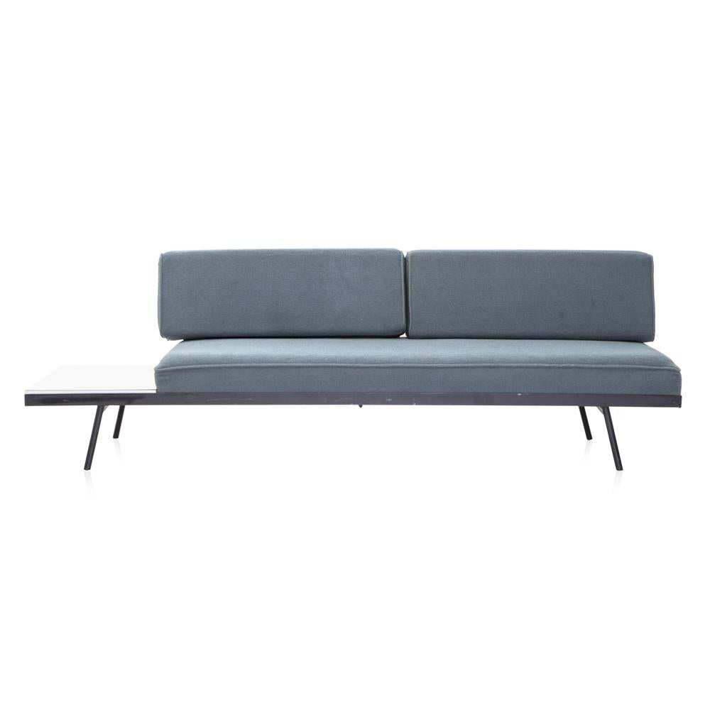 Daybed with Attached Side Table - Blue