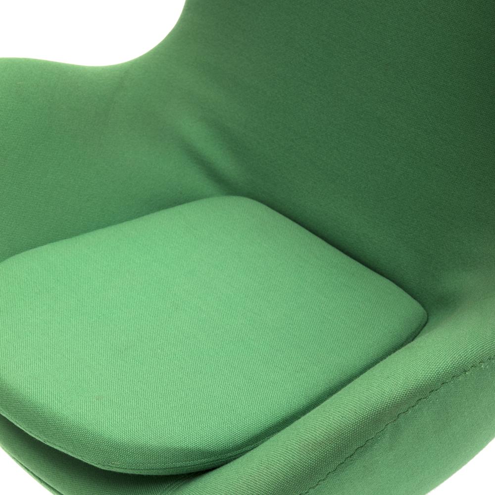 Green Jacobsen Style Fabric Egg Chair