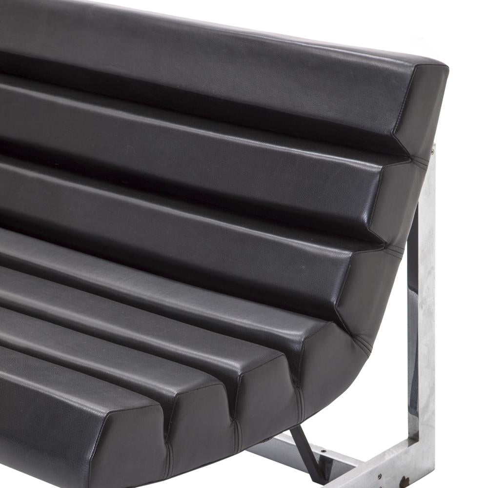 Rolled Black Sofa
