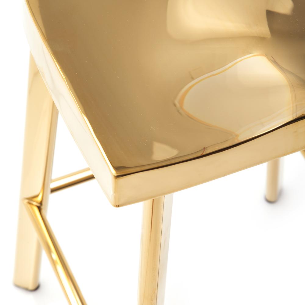 Short Solid Gold Metal Stool