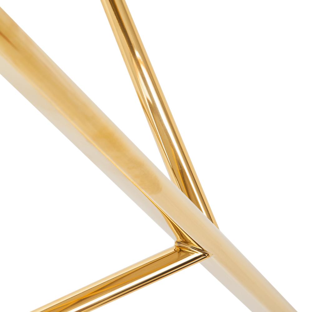 Short Solid Gold Metal Stool