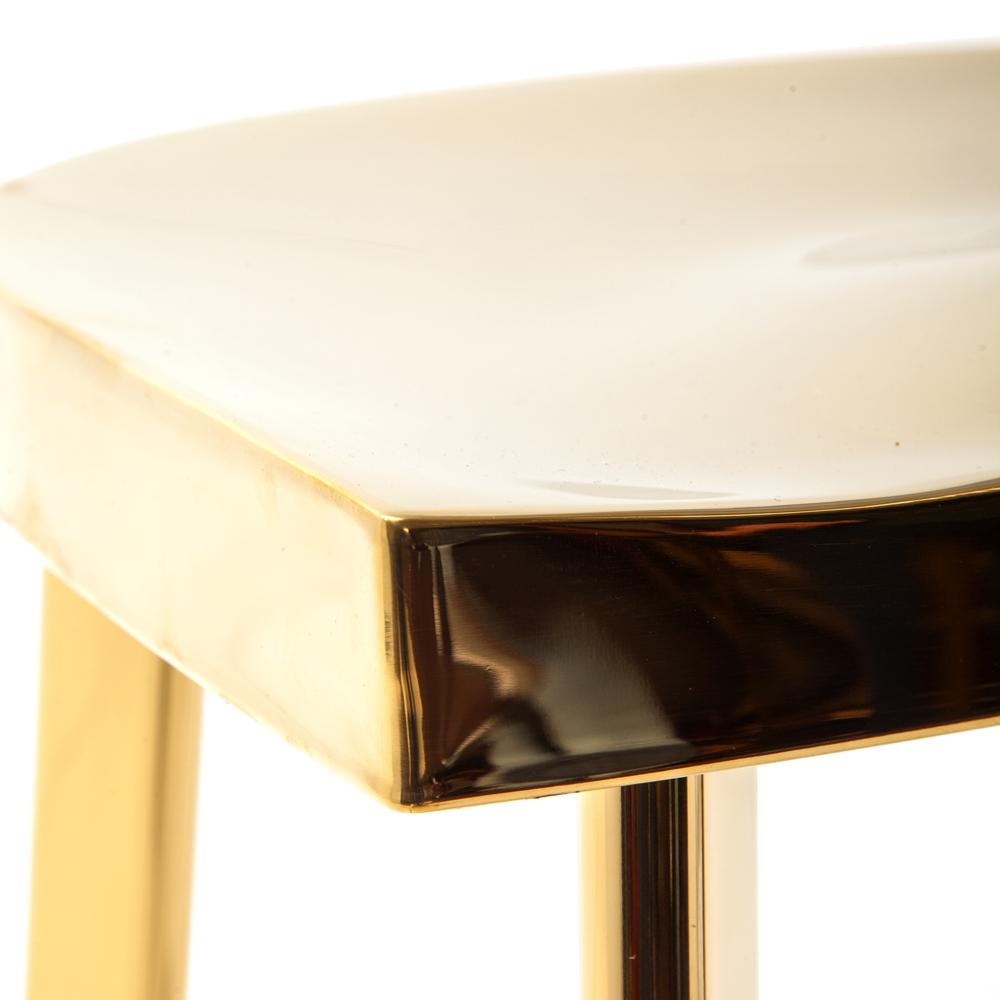 Short Solid Gold Metal Stool