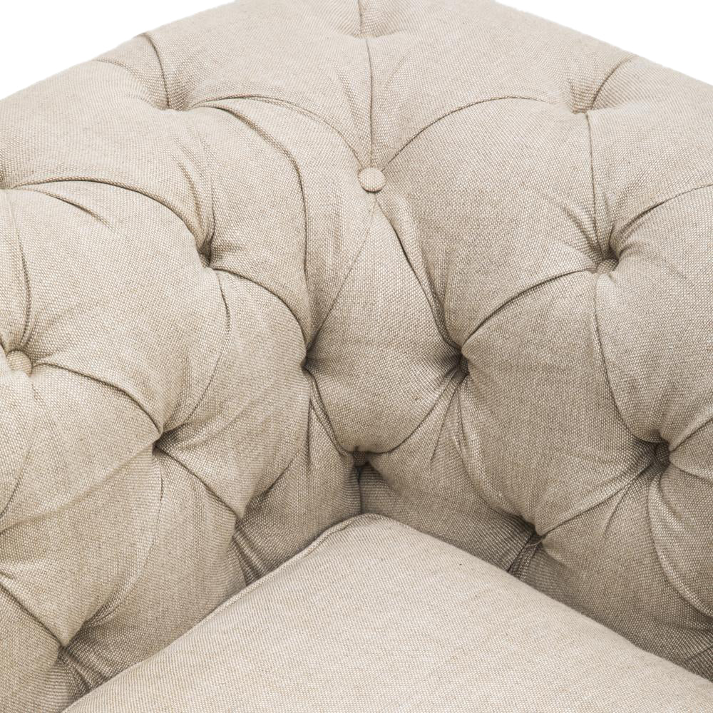 Huge Beige Tufted Chesterfield Sofa
