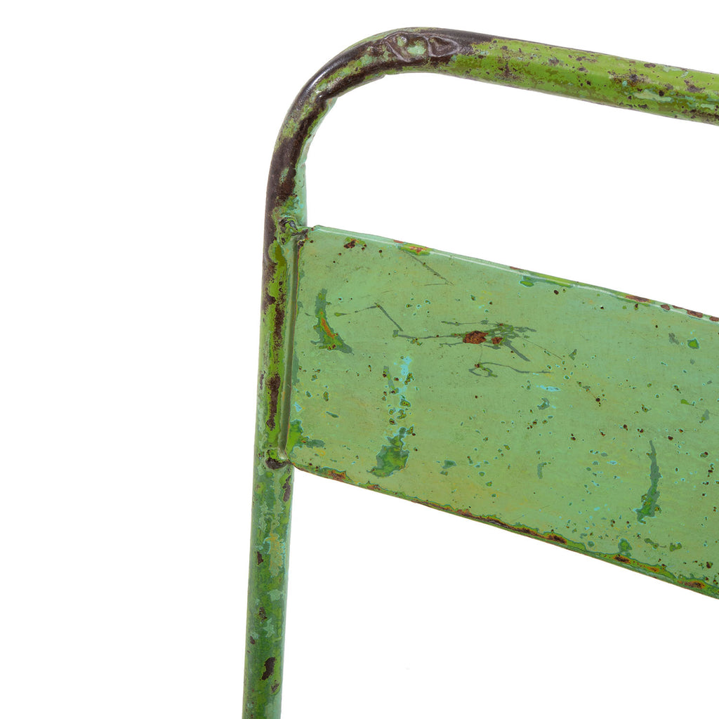 Rusted Green Industrial Metal Chair
