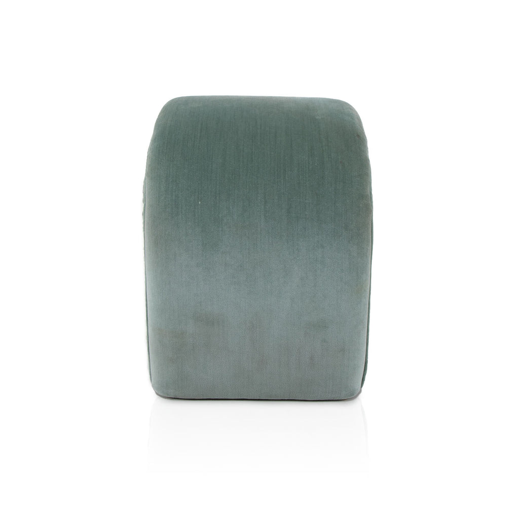 Teal Curved 80's Ottoman