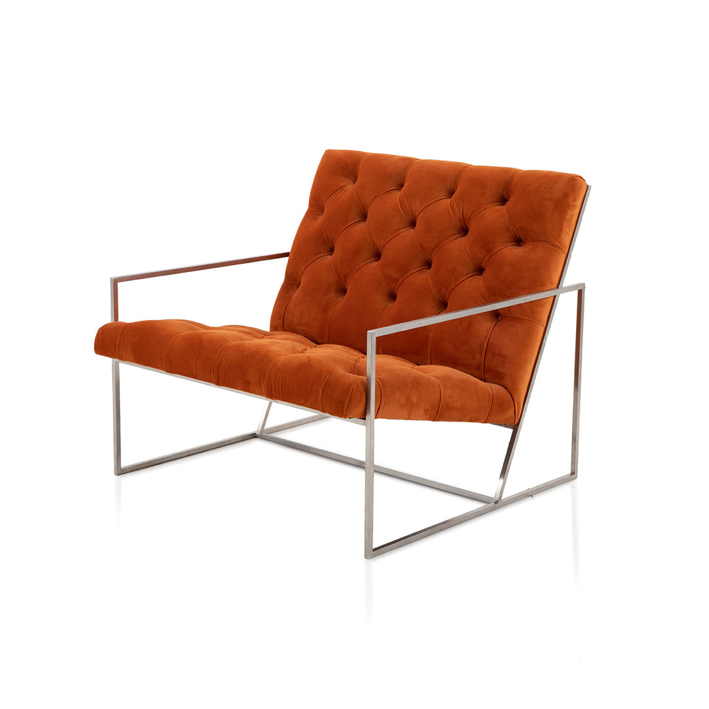 Orange Tufted Lawson Fenning Lounge Chair