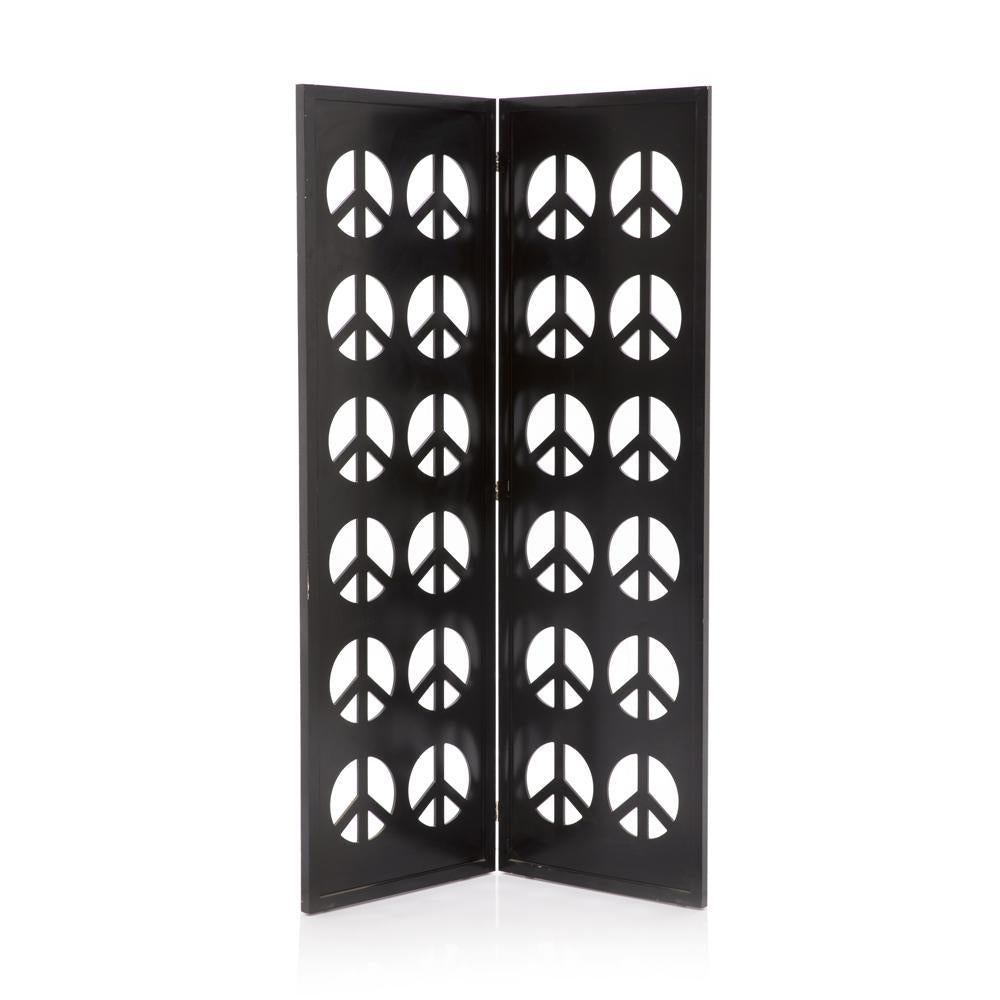 Peace Sign Screen Divider - Black