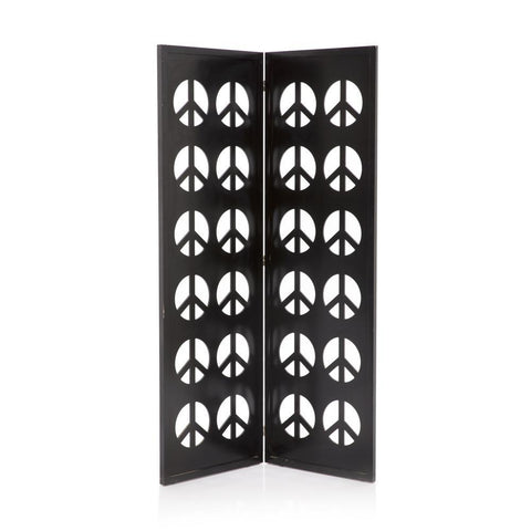 Peace Sign Screen Divider - Black
