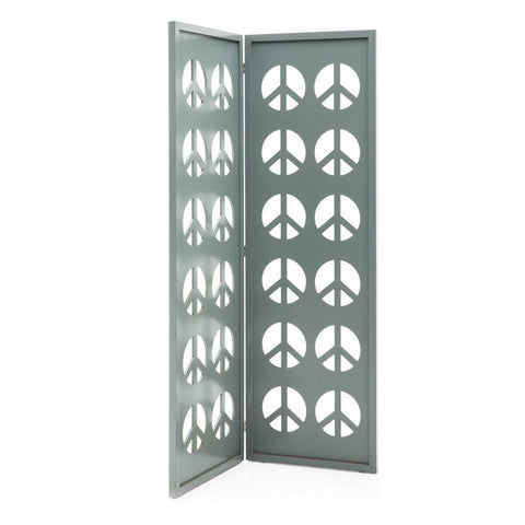 Peace Sign Screen - Blue / Grey