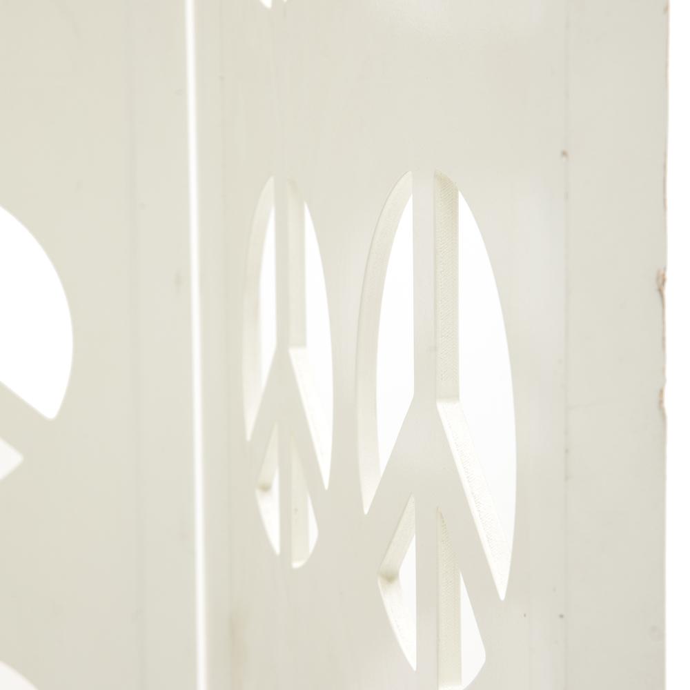 Peace Sign Screen Divider - White